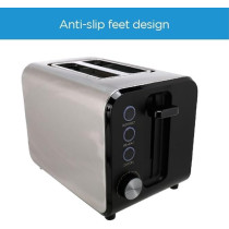 Midea Toaster 2 Slots, 950W With Adjustable Browning Control, Removable Crumb Tray, Automatic Pop Up, Defrost, Cancel,Warm, Auto Power Cut Off Function, 7 Level Settings, MTRW2L20W