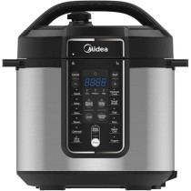 Midea 6L Pressure Cooker Programs With LED Display, MY-CS6037WP2, Silver