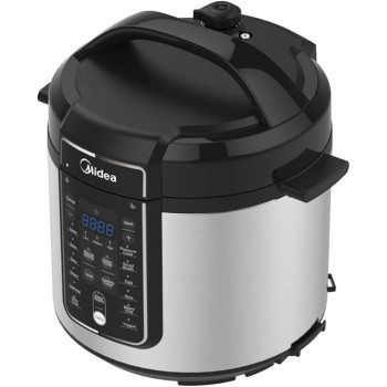 Midea 6L Pressure Cooker Programs With LED Display, MY-CS6037WP2, Silver