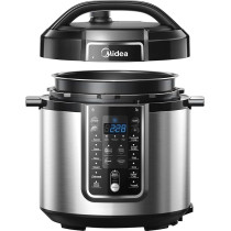 Midea 6L Pressure Cooker Programs With LED Display, MY-CS6037WP2, Silver
