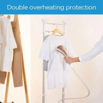 Midea 1800W Digital Garment Steamer, 2L Detachable Tank, Pro Steam And Sanitize, Multi-Angles And Wheels, Attachments Kit, MYGZ20D2W
