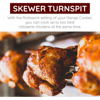 Ariston 90 x 60 Cm Freestanding Cooker With Convection Oven, Full Gas Cooking Range-5 Burners With 1 Triple Crown Sabaf, AM9GC6KCXMEA