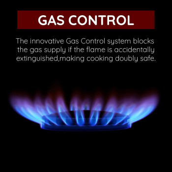 Ariston 90 x 60 cm Freestanding Cooker, Full Gas Cooking Range-5 Burners with 1 Triple Crown Sabaf, AM9GM1KMXMEA