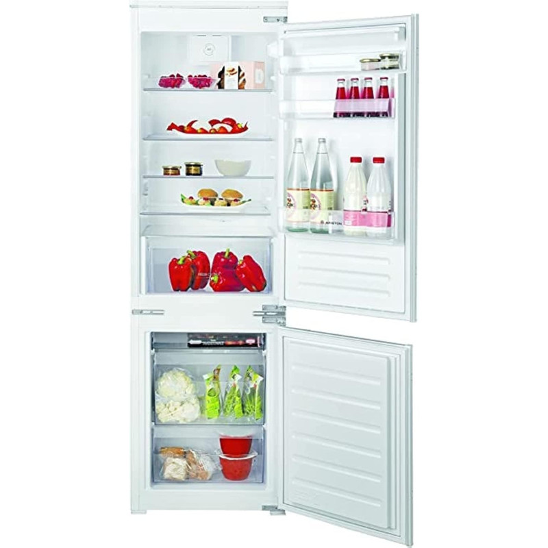 Ariston Built In Refrigerator 277 Liters, Frost Free 2 Doors Fridge with Bottom Freezer, Fresh Zone Compartment, ARC18T111UK