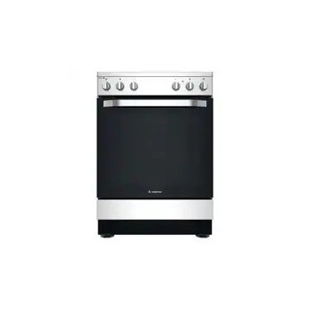 Ariston 60 x 60cm 4 Burner Electric Cooker AS68V8KHX, Black And Silver