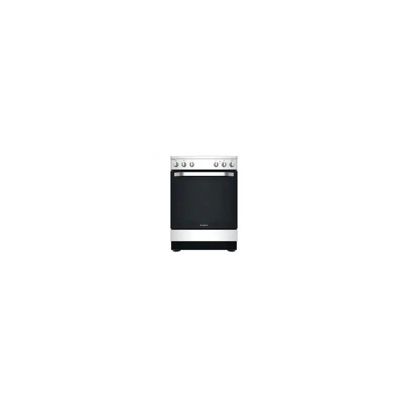 Ariston 60 x 60cm 4 Burner Electric Cooker AS68V8KHX, Black And Silver