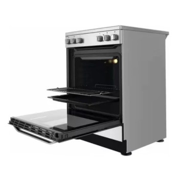Ariston 60 x 60cm 4 Burner Electric Cooker AS68V8KHX, Black And Silver