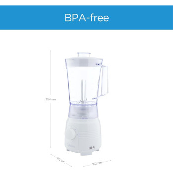 Midea Blender, Power 400W, 2 Speeds Plus Pulse With Miller Bl2516AG, White