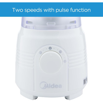 Midea Blender, Power 400W, 2 Speeds Plus Pulse With Miller Bl2516AG, White