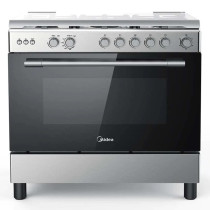 Midea 90 x 60cm 5 Burners Gas Cooker CME9060-C, Stainless Steel, Silver