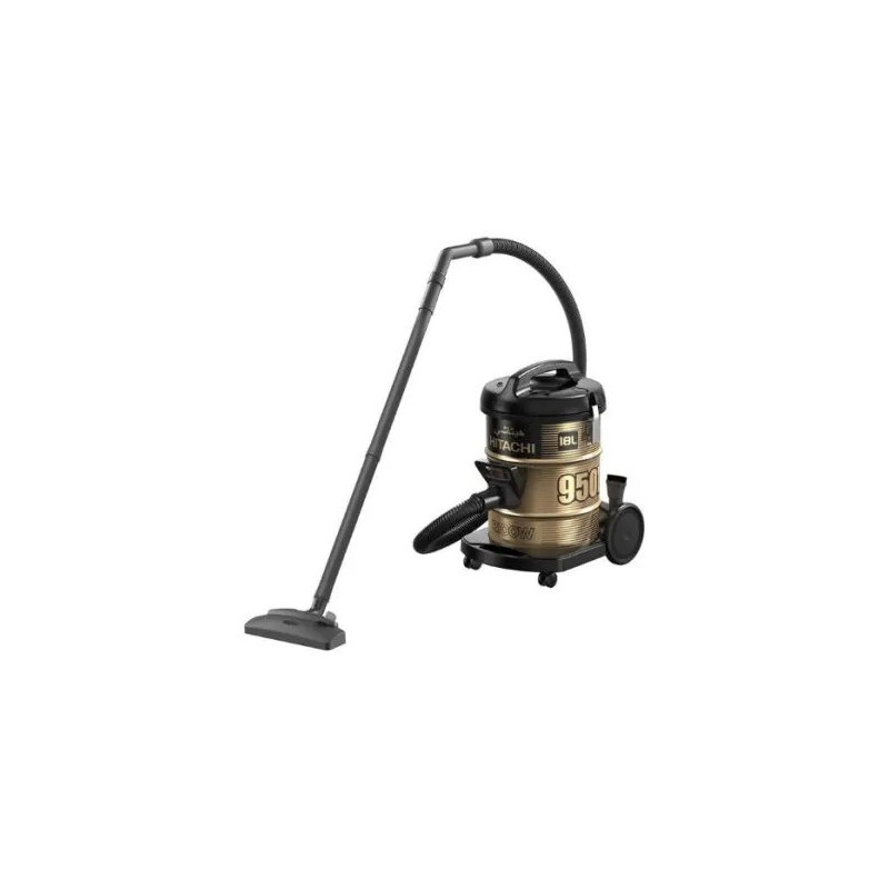 Hitachi 18 Liters Drum Vacuum Cleaner 2100W, CV950F24CBSBK, Black/Gold