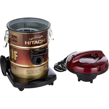 Hitachi 18 Liters Drum Vacuum Cleaner 2100W Tank Dust Capacity Wine Red, CV950F24CBSWR