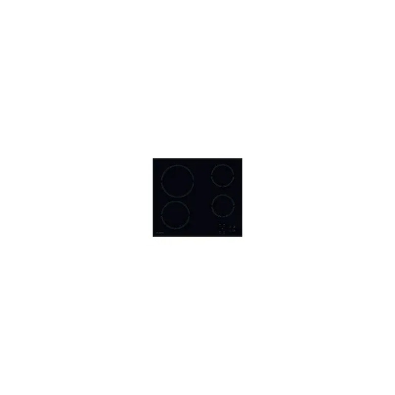 Ariston Ceramic Cooktop Electric Hob 4 Radiant Zones 60 x 51, NRB640L, Black
