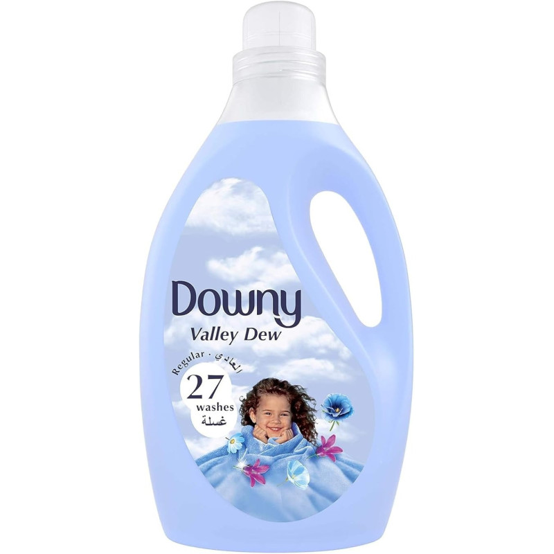 Downy Regular Liquid Fabric Softener Valley Dew To Soften Clothes Making Them Feel Smooth And Comfortable, 3 Litre