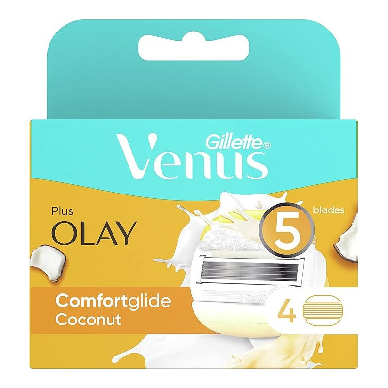Gillette Venus and Olay Comfortglide Coconut Womens Razor Blade Refills, 5 Count