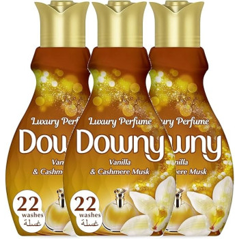Downy Luxury Perfume Vanilla And Cashmere Musk Concentrate Fabric Softener Liquid, 880 ml, Pack Of 2 Plus 1