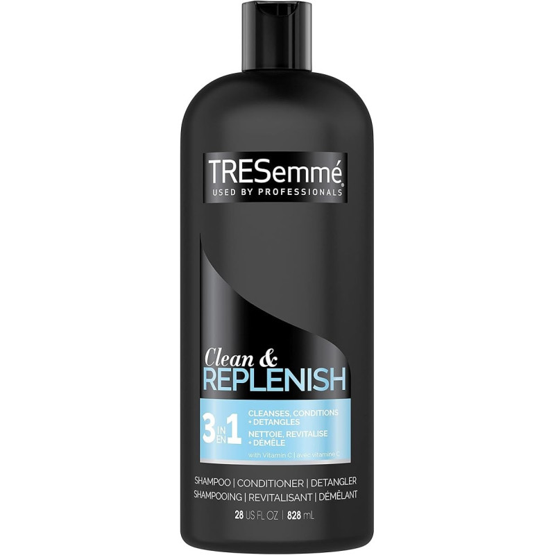 Tresemme Cleanse And Replenish 3 In 1 Hydrating Shampoo And Conditioner, 828 ml