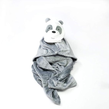 Mini So Lightweight Black Blanket With Panda Head Super Cute, Official We Bare Bears Product