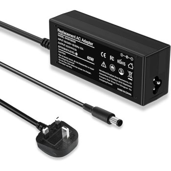 65W Laptop Charger replacement for HP Compaq Presario Cq56 Cq57 Cq58 Cq61 Cq60 Pavilion DV6 DV7 Probook 6470b 4530s 4340s 4540s 6460b 6560b 6555b 6570b EliteBook 840 G1 G2 2570p Power Supply 7.4 x 5.0mm