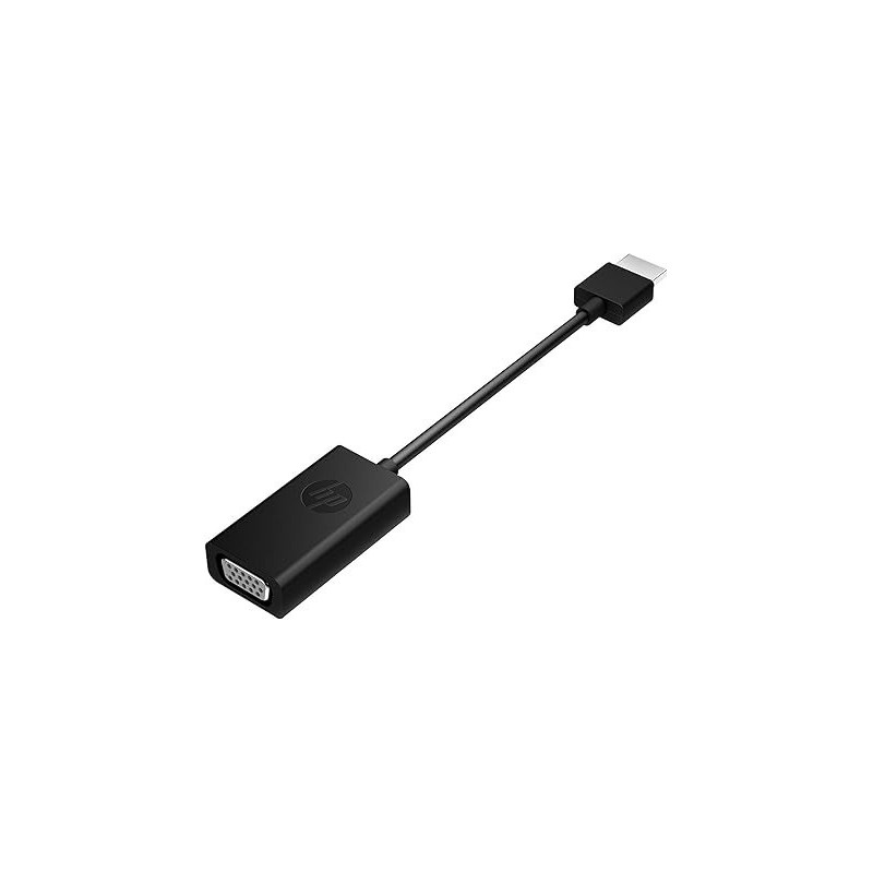 HP Hdmi To VGA Adapter Portable And Convenient For Travel Or Situations, Black, X1B84AA