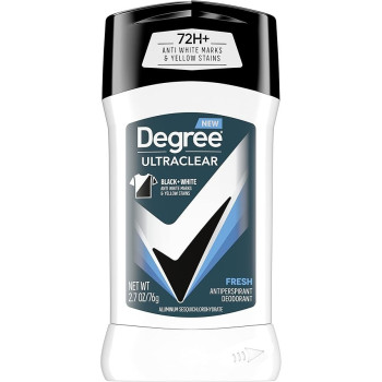 Degree Men Ultra Clear Black Plus White Antiperspirant Deodorant 2.7 Ounce, 76G