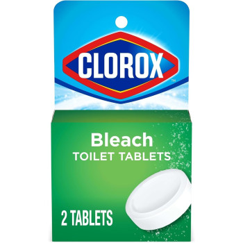 Clorox Automatic Toilet Bowl Cleaner Tablets With Bleach Long-Lasting Cleaning And Freshness, 2 Count