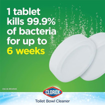 Clorox Automatic Toilet Bowl Cleaner Tablets With Bleach Long-Lasting Cleaning And Freshness, 2 Count