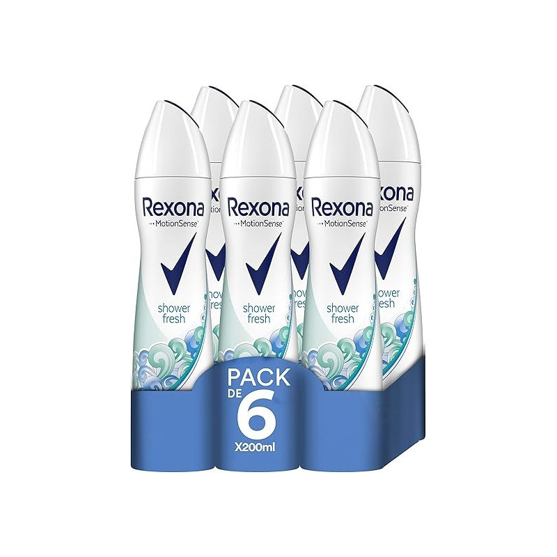 Rexona Motionsense Shower Fresh Antiperspirant Deodorant, 200 ml, Pack Of 6