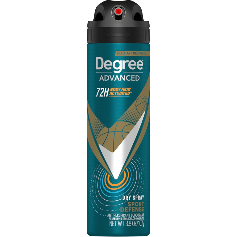 Degree Men Advanced 72 Hour Body Heat Activated Sport Defense Antiperspirant Deodorant, 112 ml