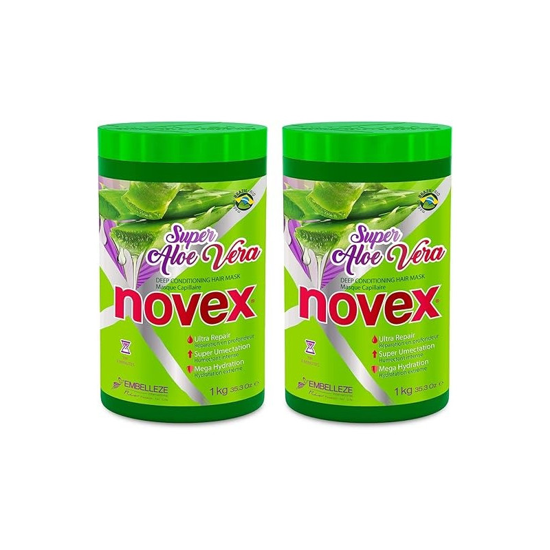 Novex Super Aloe Vera Deep Conditioning Hair Mask, 1 Kg, 2 Pack