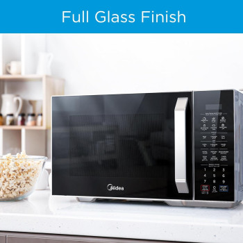 Midea 29L 2-in-1 Microwave Oven with Grill, Digital Touch Control, Child-Safety-Lock, 11 Pre-programmed Menus, LED Display, Grilling Roasting And Cooking Functions, Full Glass Finish, EG9P032MX