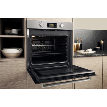 Ariston Built In 60cm Electric Oven, Electronic Controls With 7 Segment Display, Functions Includes Baking Grilling Broiling Defrosting And Toasting, Turbo Grill, FA3540HIXA