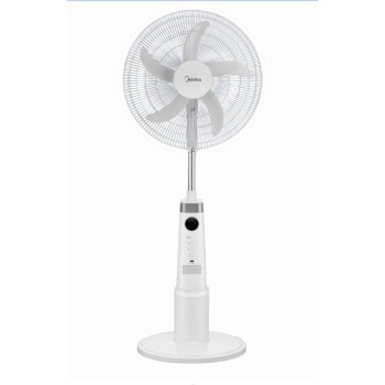 Midea Rechargeable Stand Fan With Remote, 9 Speed Settings With 25W Power, Cordless Support, White, FS4523MRD