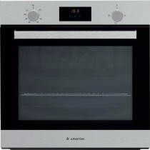 Ariston Built In 60cm Oven Gas 62L, Mechanical and Electronic Controls, Conventional Functions, Inox, GS33Y430IXA