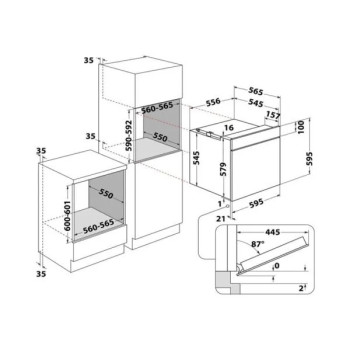 Ariston Built in 60 Cm 62 Ltrs Gas Oven Enamelled Inside Cavity Electronic Temperature Control Inox, GS3Y430IXA