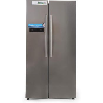 Midea 689 Liters Side by Side Fridge HC689WENS, Silver