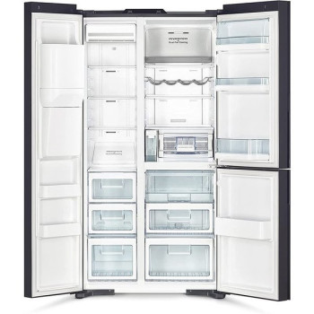 Hitachi 700 Liter Side by Side Refrigerator, Premium Design Auto Door, Glass Bronze/Dia, RM700VAGUK9XGBZ