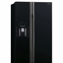 Hitachi Side by Side Refrigerator Dispenser Glass Black, RSX700GPUK0GBK, 700 L