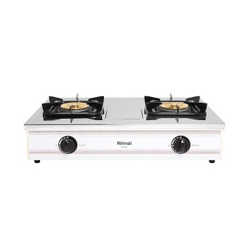 Rinnai 2 Burner Brass Stainless Steel Top Heavy Gas Stove, RT702CC
