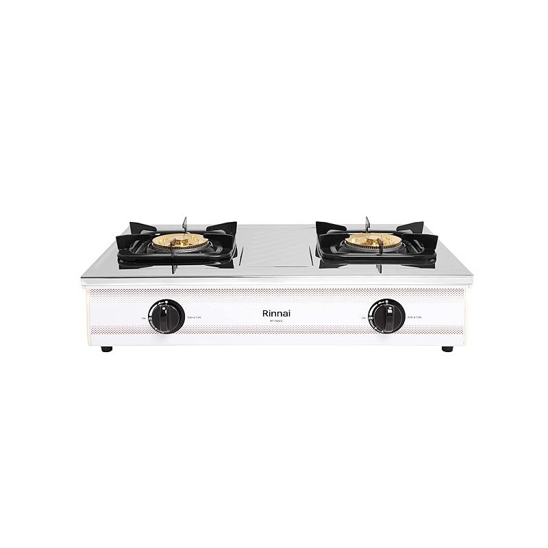 Rinnai 2 Burner Brass Stainless Steel Top Heavy Gas Stove, RT702CC