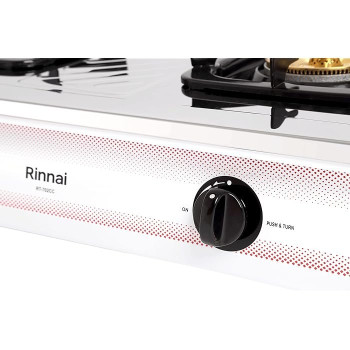 Rinnai 2 Burner Brass Stainless Steel Top Heavy Gas Stove, RT702CC