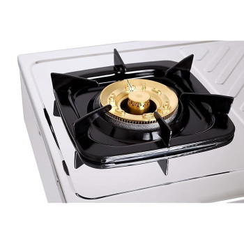 Rinnai 2 Burner Brass Stainless Steel Top Heavy Gas Stove, RT702CC