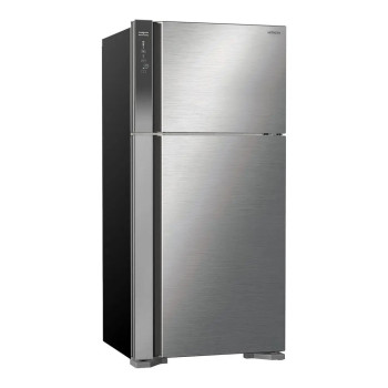 Hitachi Gross Capacity 710 Litres Net Capacity 510L Top Mount Refrigerator Brilliant Silver, RV710PUK7KBSL