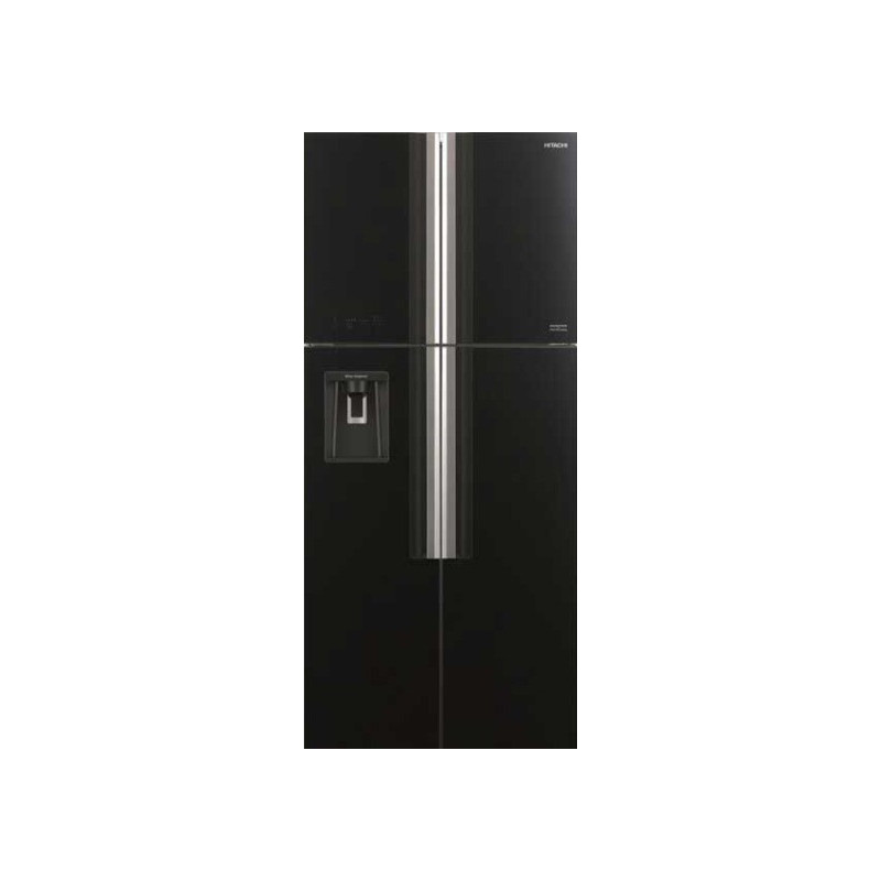 Hitachi 760 Litres Inverter Class French Door Refrigerator Glass Black, RW760PUK7GBK