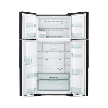 Hitachi 760 Litres French Door Refrigerator Glass Grey, RW760PUK7GGR