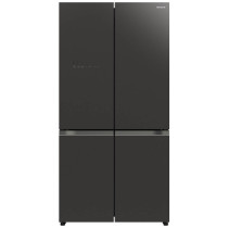 Hitachi 720 Liter Gross Side by Side 4 Door Deluxe French Door Fridge, RWB720VUK0GBK