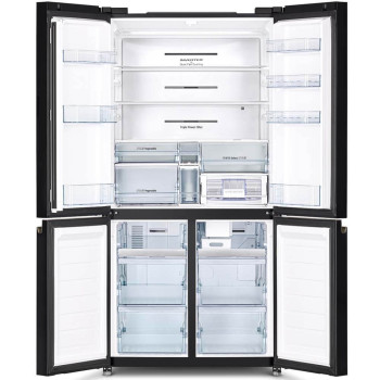 Hitachi 720 Liter Gross Side by Side 4 Door Deluxe French Door Fridge, RWB720VUK0GBK