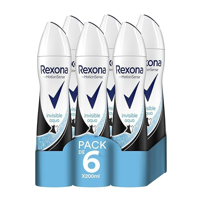 Rexona Invisible Aqua Effective Antiperspirant Protection Against Sweat And Odor, Keeping You Feeling Fresh And Confident Throughout The Day, 200Ml