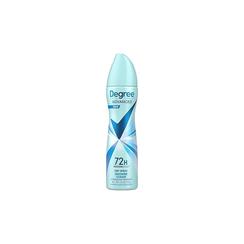 Degree Deodorant 3.8 Ounce Womens Dry Spray Shower Clean, 107G, 2 Pack