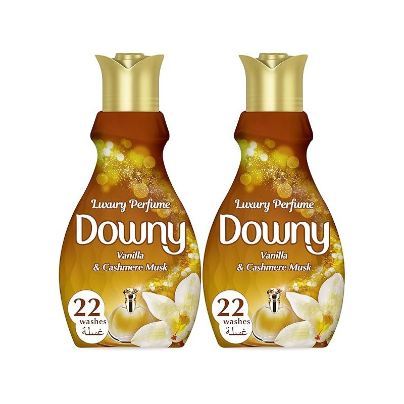 Downy Perfume Collection Concentrate Fabric Softener Vanilla And Cashmere Musk, 880Ml, Pack Of 2
